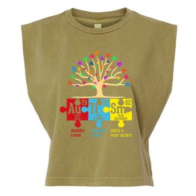 Autism Awareness Month Table Of Elements Garment-Dyed Women's Muscle Tee