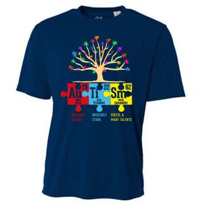 Autism Awareness Month Table Of Elements Cooling Performance Crew T-Shirt