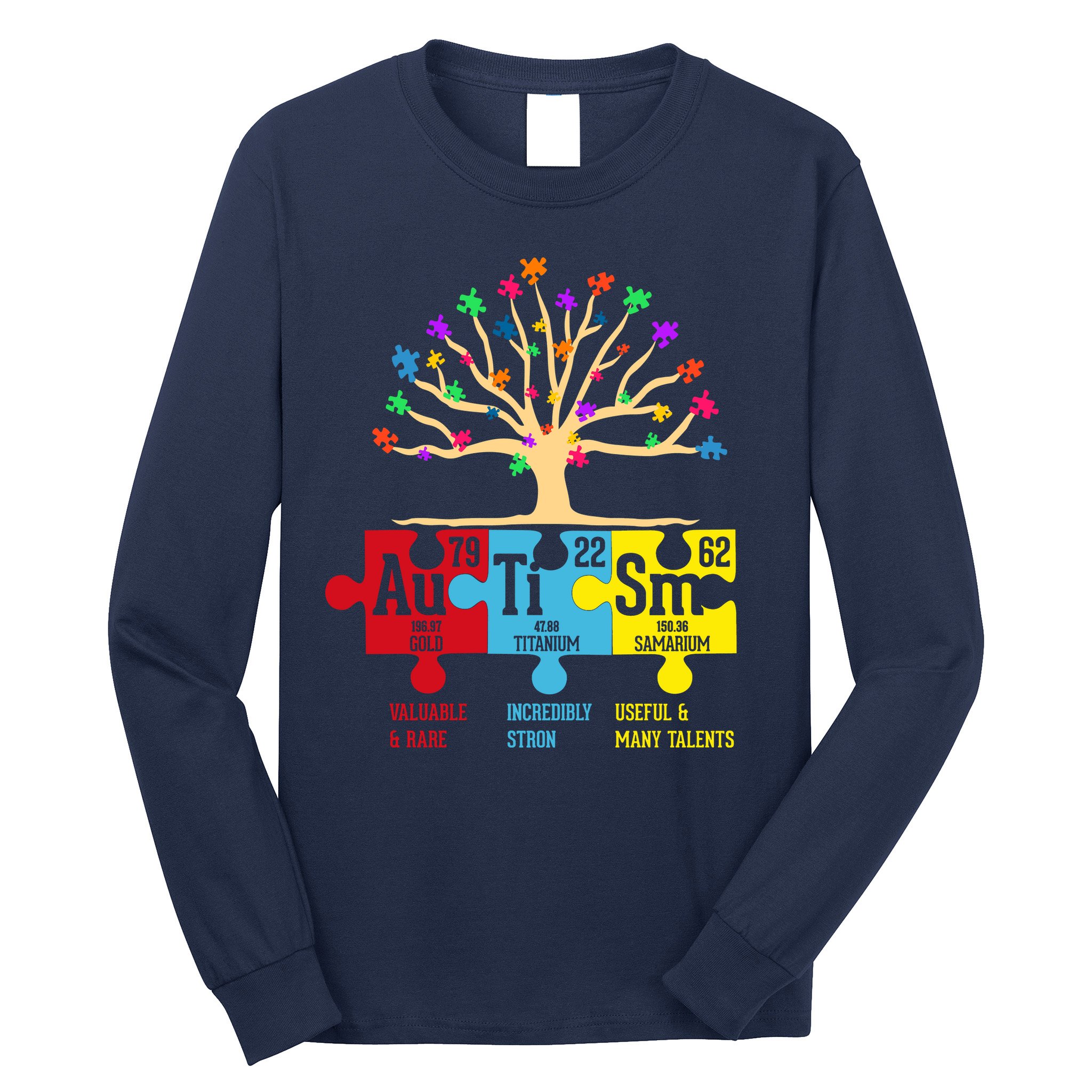 Autism Awareness Month Table Of Elements Long Sleeve Shirt