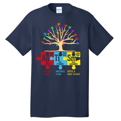 Autism Awareness Month Table Of Elements Tall T-Shirt