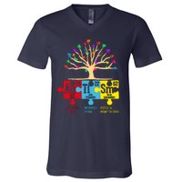 Autism Awareness Month Table Of Elements V-Neck T-Shirt