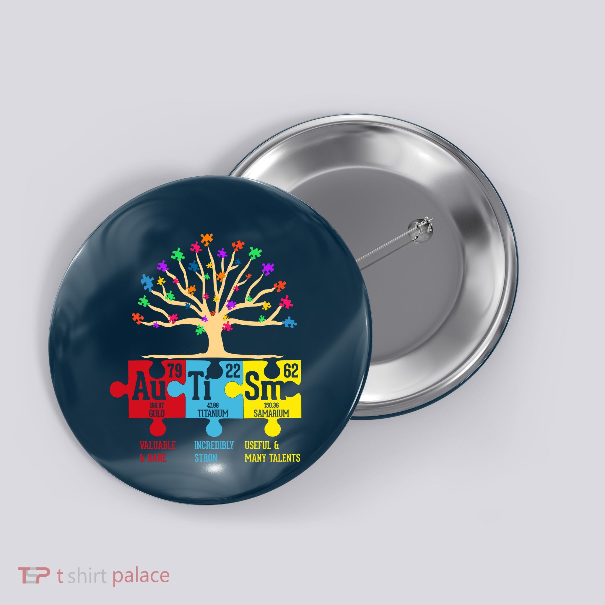 Autism Awareness Month Table Of Elements Button