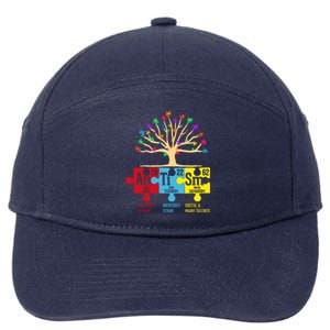 Autism Awareness Month Table Of Elements 7-Panel Snapback Hat