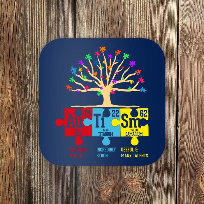 Autism Awareness Month Table Of Elements Coaster