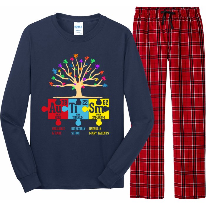 Autism Awareness Month Table Of Elements Long Sleeve Pajama Set