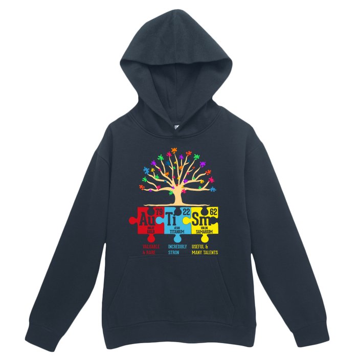 Autism Awareness Month Table Of Elements Urban Pullover Hoodie