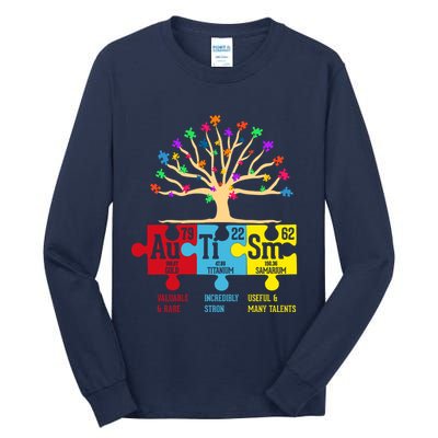 Autism Awareness Month Table Of Elements Tall Long Sleeve T-Shirt
