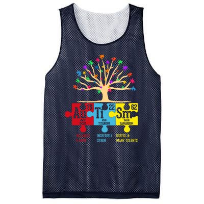 Autism Awareness Month Table Of Elements Mesh Reversible Basketball Jersey Tank