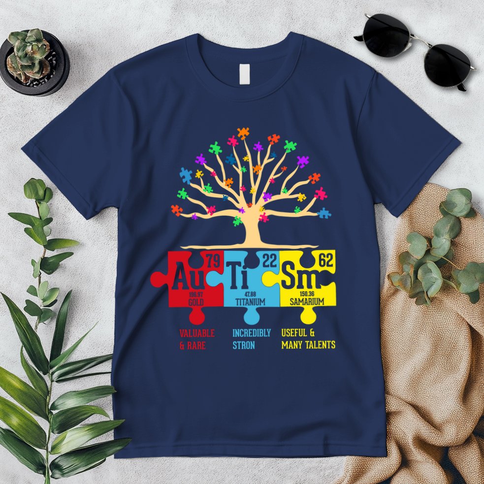 Autism Awareness Month Table Of Elements Premium T-Shirt