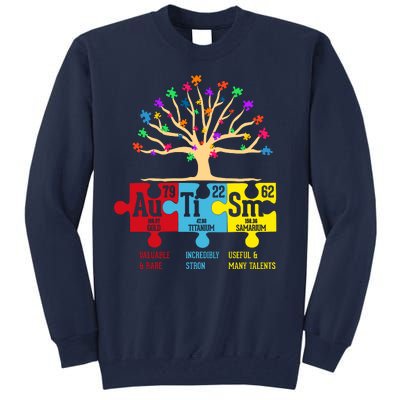 Autism Awareness Month Table Of Elements Tall Sweatshirt