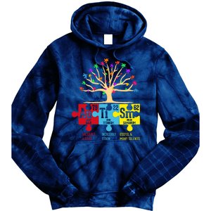 Autism Awareness Month Table Of Elements Tie Dye Hoodie