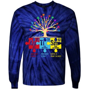 Autism Awareness Month Table Of Elements Tie-Dye Long Sleeve Shirt