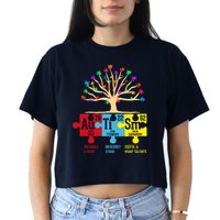 Autism Awareness Month Table Of Elements Crop Top