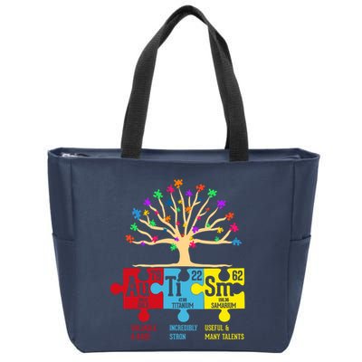 Autism Awareness Month Table Of Elements Zip Tote Bag