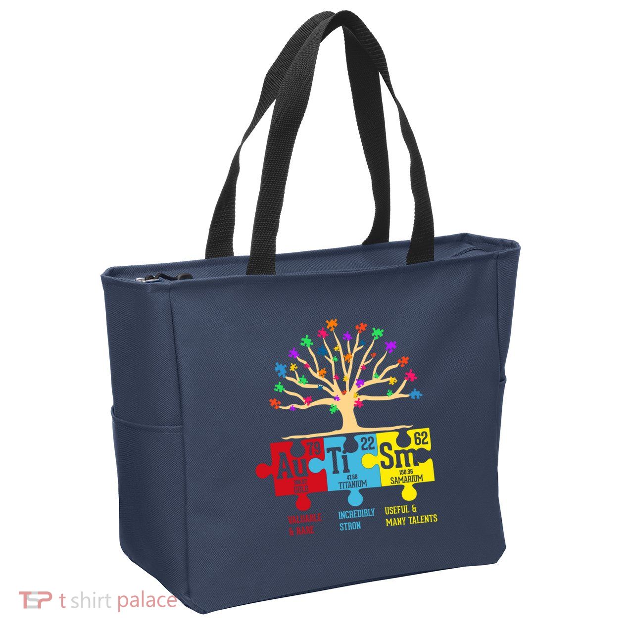 Autism Awareness Month Table Of Elements Zip Tote Bag