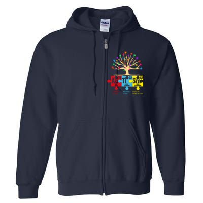 Autism Awareness Month Table Of Elements Full Zip Hoodie