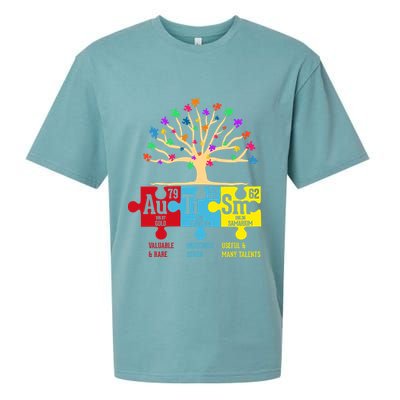Autism Awareness Month Table Of Elements Sueded Cloud Jersey T-Shirt