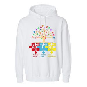 Autism Awareness Month Table Of Elements Garment-Dyed Fleece Hoodie