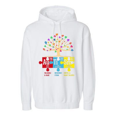 Autism Awareness Month Table Of Elements Garment-Dyed Fleece Hoodie