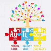 Autism Awareness Month Table Of Elements Garment-Dyed Sweatshirt