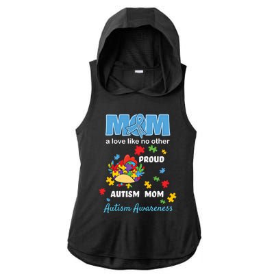 Autism Awareness Mom Mother Love Proud Autism Mama Chicken Cute Gift Ladies PosiCharge Tri-Blend Wicking Draft Hoodie Tank