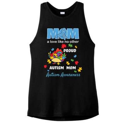 Autism Awareness Mom Mother Love Proud Autism Mama Chicken Cute Gift Ladies PosiCharge Tri-Blend Wicking Tank