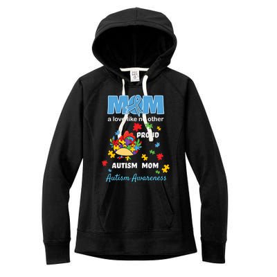 Autism Awareness Mom Mother Love Proud Autism Mama Chicken Cute Gift Women's Fleece Hoodie