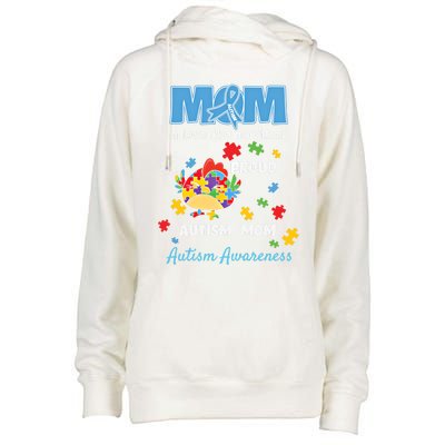 Autism Awareness Mom Mother Love Proud Autism Mama Chicken Cute Gift Womens Funnel Neck Pullover Hood