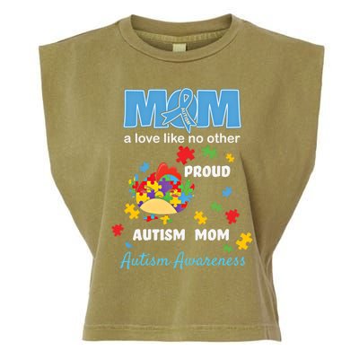 Autism Awareness Mom Mother Love Proud Autism Mama Chicken Cute Gift Garment-Dyed Women's Muscle Tee