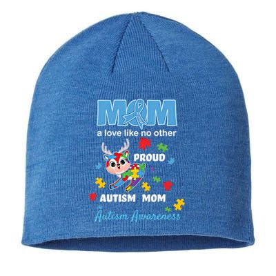 Autism Awareness Mom Mother Love Proud Autism Mama Deer Gift Sustainable Beanie