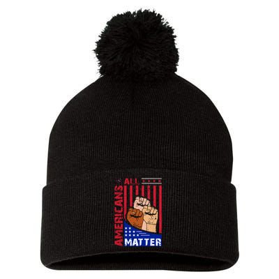 All Americans Matter Pom Pom 12in Knit Beanie