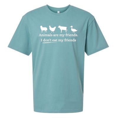 Animals Are My Friends. I Dont Eat My Friends Sueded Cloud Jersey T-Shirt