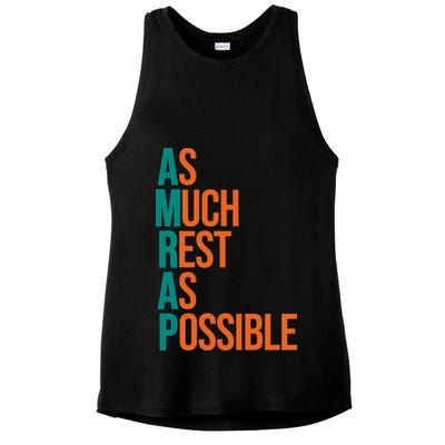 AMRAP As Much Rest As Possible Funny Ladies PosiCharge Tri-Blend Wicking Tank