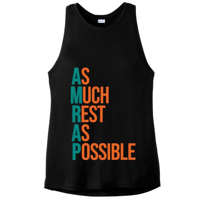 AMRAP As Much Rest As Possible Funny Ladies PosiCharge Tri-Blend Wicking Tank