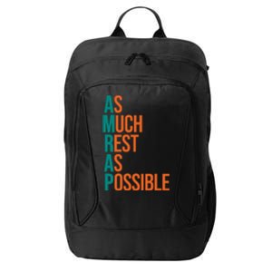 AMRAP As Much Rest As Possible Funny City Backpack