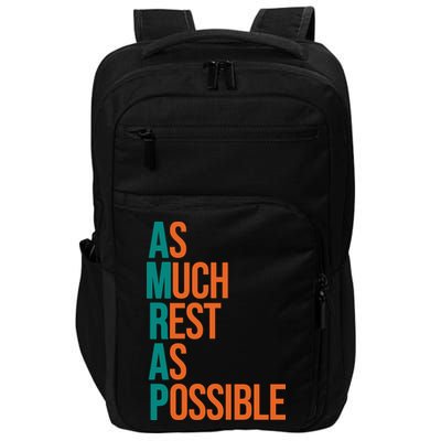 AMRAP As Much Rest As Possible Funny Impact Tech Backpack