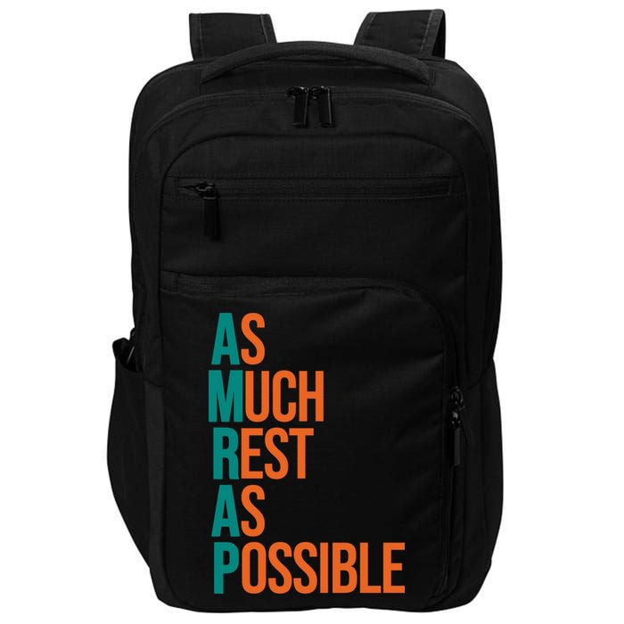 AMRAP As Much Rest As Possible Funny Impact Tech Backpack