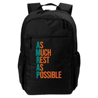 AMRAP As Much Rest As Possible Funny Daily Commute Backpack