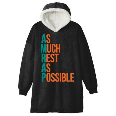 AMRAP As Much Rest As Possible Funny Hooded Wearable Blanket
