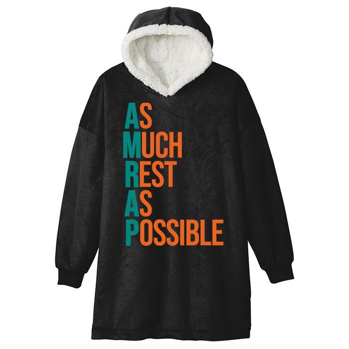 AMRAP As Much Rest As Possible Funny Hooded Wearable Blanket