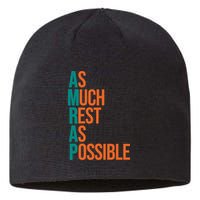 AMRAP As Much Rest As Possible Funny Sustainable Beanie