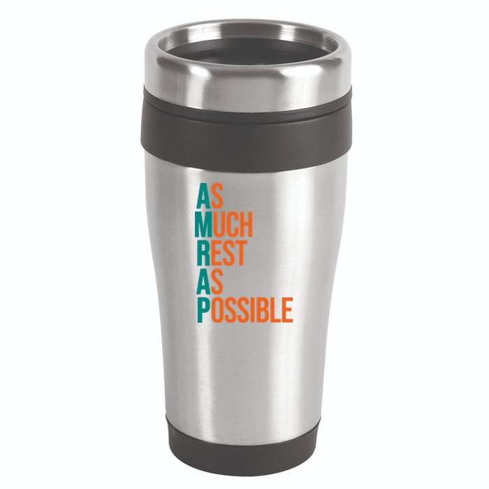 AMRAP As Much Rest As Possible Funny 16oz Travel Tumbler