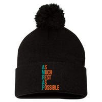 AMRAP As Much Rest As Possible Funny Pom Pom 12in Knit Beanie