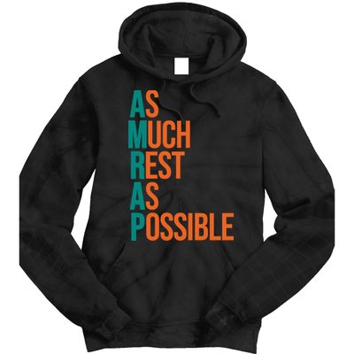 AMRAP As Much Rest As Possible Funny Tie Dye Hoodie