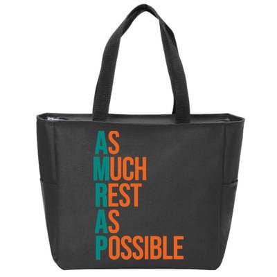 AMRAP As Much Rest As Possible Funny Zip Tote Bag