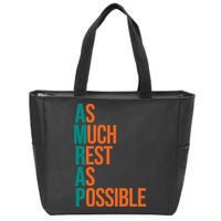 AMRAP As Much Rest As Possible Funny Zip Tote Bag