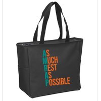 AMRAP As Much Rest As Possible Funny Zip Tote Bag
