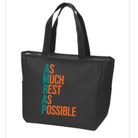 AMRAP As Much Rest As Possible Funny Zip Tote Bag