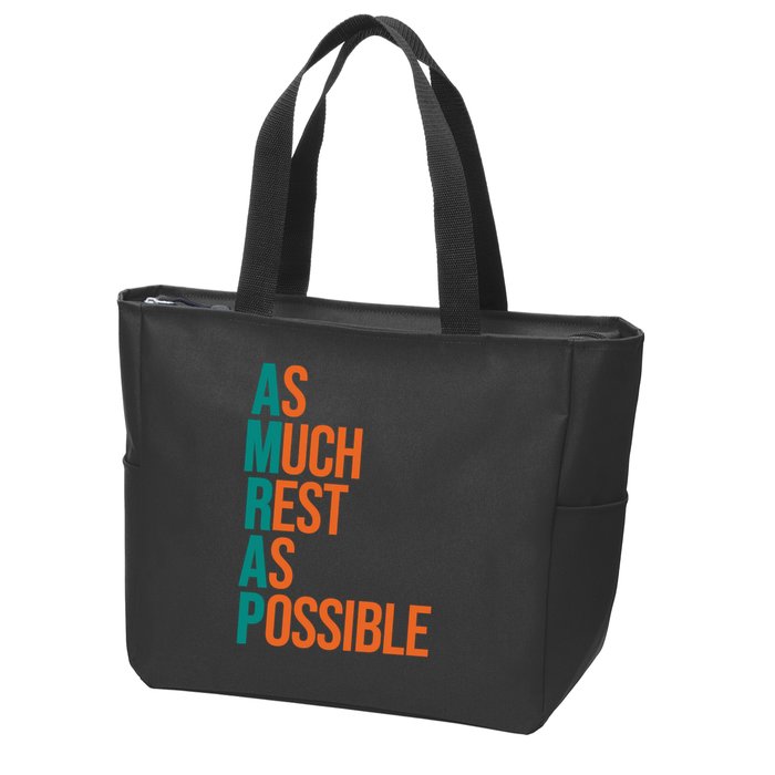 AMRAP As Much Rest As Possible Funny Zip Tote Bag