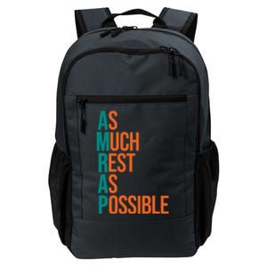 AMRAP As Much Rest As Possible Funny Daily Commute Backpack